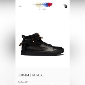 100MM | Black High Top Sneakers